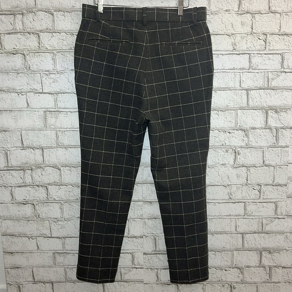 ASOS Design womans gray checkered casual dress pant - Picture 3 of 9